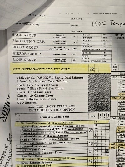 1965 Pontiac GTO Base