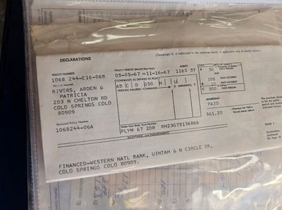 1967 Plymouth Belvedere II Base