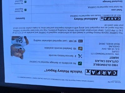 1983 Oldsmobile Cutlass 442 Hurst