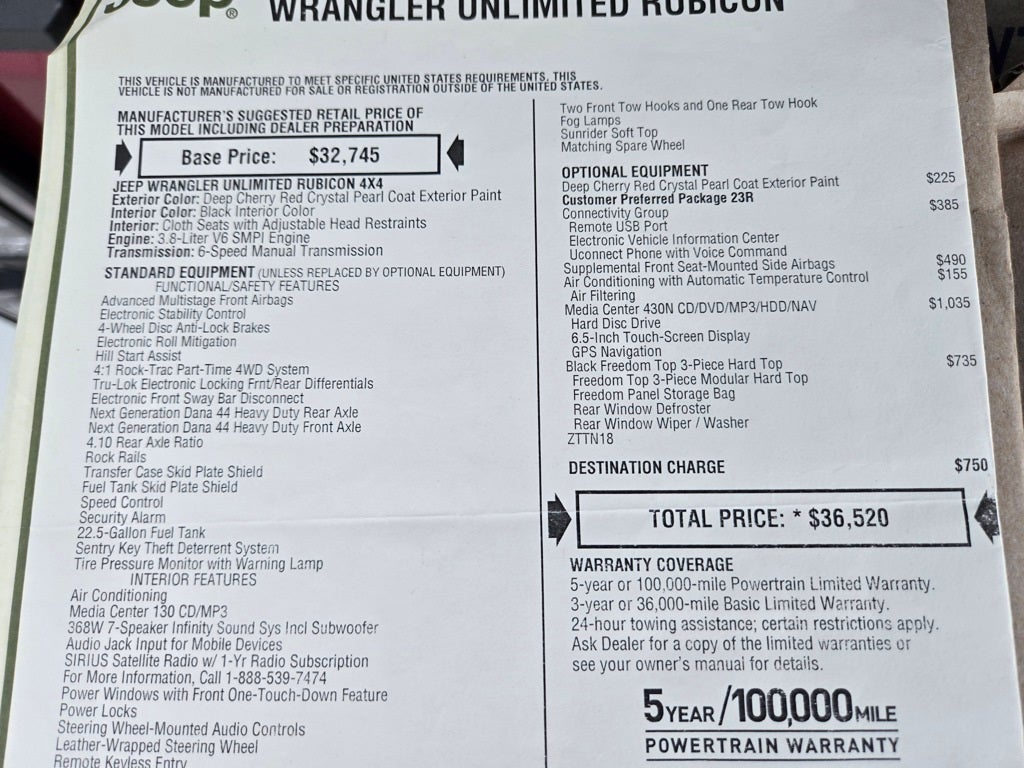 2011 Jeep Wrangler Unlimited Rubicon