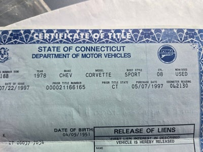 1978 Chevrolet Corvette Anniversary Edition