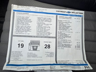 2002 Chevrolet Camaro SS 35th Anniversary