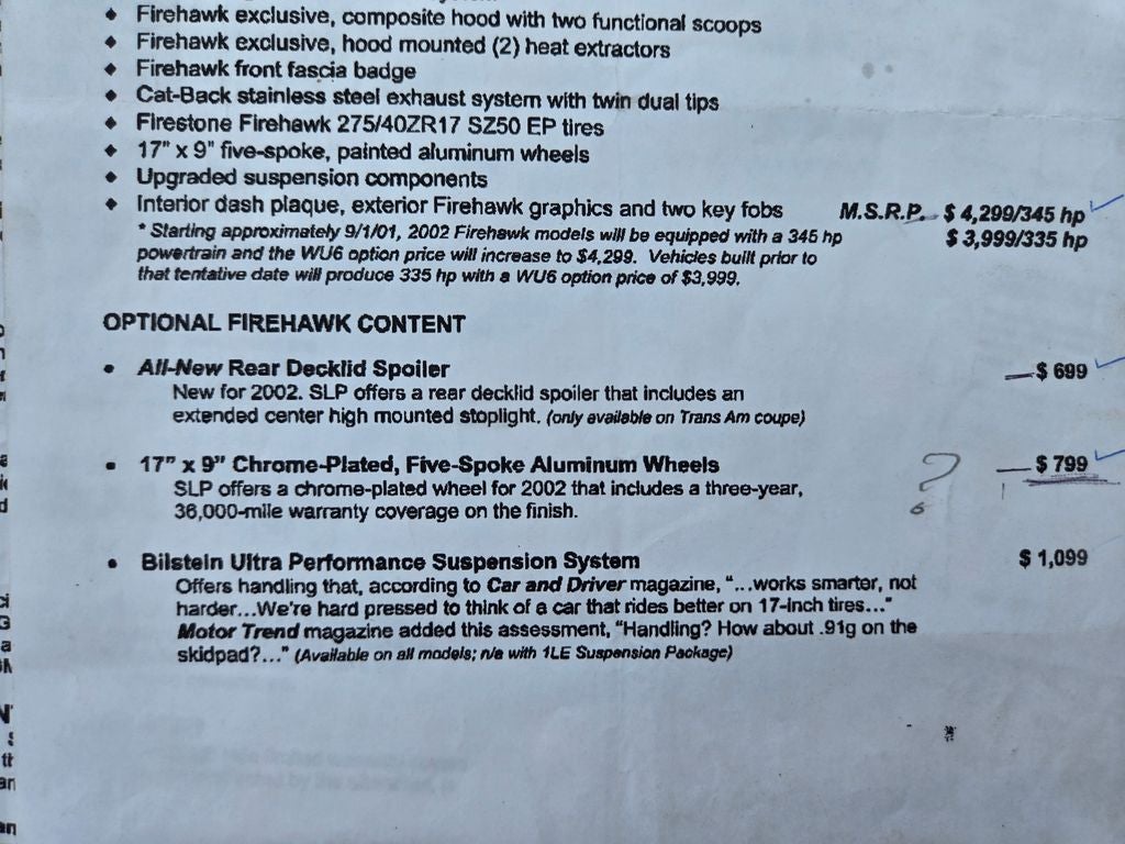 2002 Pontiac Firebird Formula