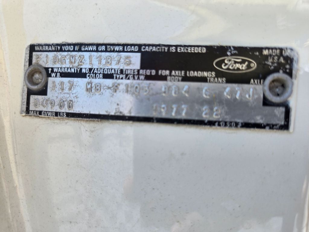 1977 Ford F100 Ranger