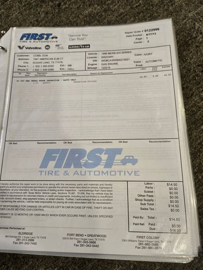 1986 Mercedes-Benz 400-Class 420
